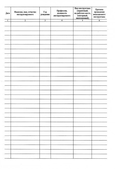 Instructions d'enregistrement du journal pour le travail en cours. (Формат А4, обложка - офсет 120, цветная, blok - бумага газетная 45, скрепка) 32 pièces