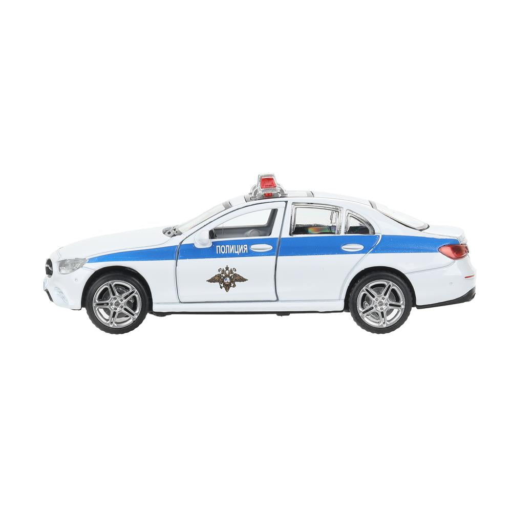 Машина металл свет-звук MERCEDES-BENZ e-class amg 12см,ПОЛИЦИЯ белый, кор. Parc technologique dans le cor.2*36шт