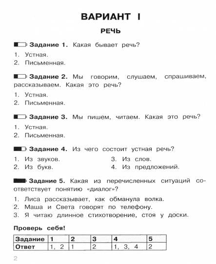 Tests. Qu'est-ce que tu veux dire? Русский язык. 2ème classe /Гуркова