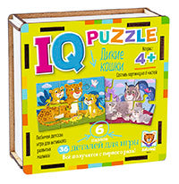 IQ Пазл деревянный.3+ Дикие кошки