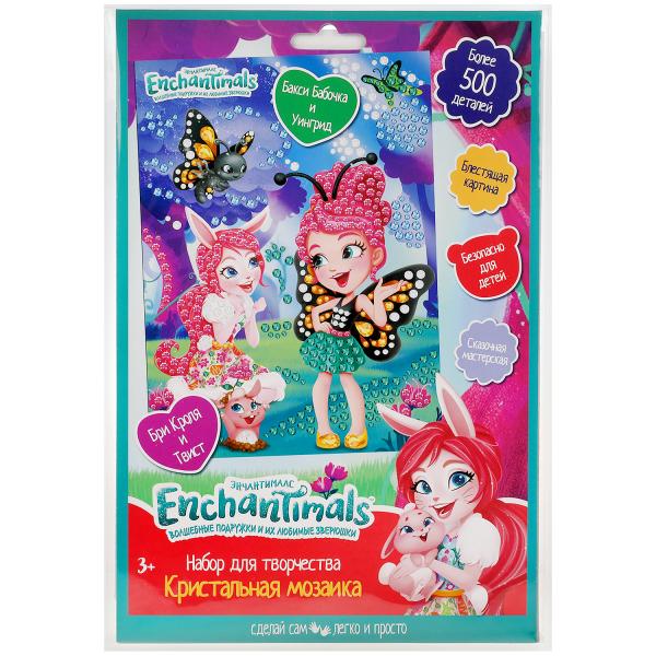 MultiArt. Набор на детского тв-ва Кristalная мозаика "Enchantimals" 17х23 см art.100CRYS-EN