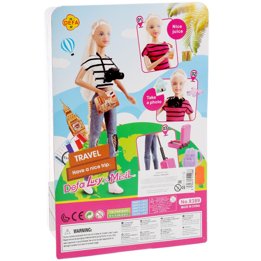 Кукла с аксесс., цвет в ассорт. на карт. в кор.2*24шт