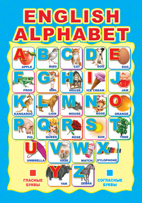 SH-10287 Mini-plaque A4. ALPHABET ANGLAIS