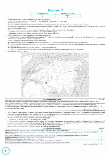 ВСЕРОС. ПРОВ. РАБ. ФИОКО. ИСТОРИЯ. 5 КЛАСС. 10 ВАРИАНТОВ. ТЗ. ФГОС (две краски)