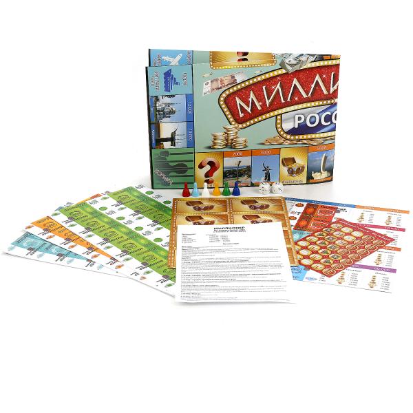 НАСТОЛЬНАЯ БИЗНЕС ИГРА "УМНЫЕ ИГРЫ" МИЛЛИОНЕР РОССИЯ В РУСС. КОР. в кор.20шт