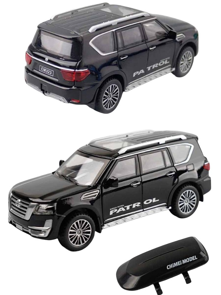 Modèle mét. "Nissan Patrol" 1:32 инерц. свет, звук открыв. doubles, bagages et chapeaux art.C323/71372