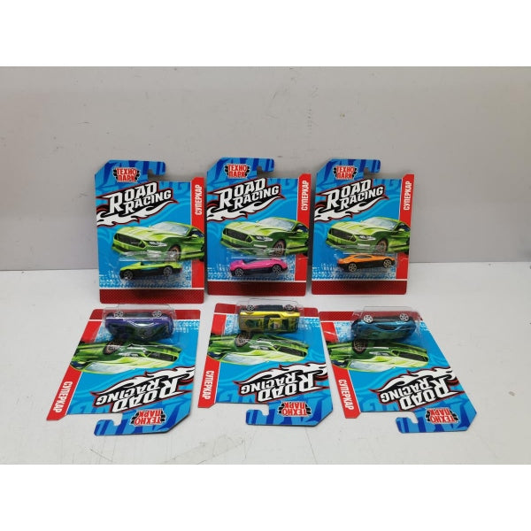 Machine en métal ROAD RACING 7,5 cm, dans un assortiment, en blister. Parc technologique en cor.4*192шт