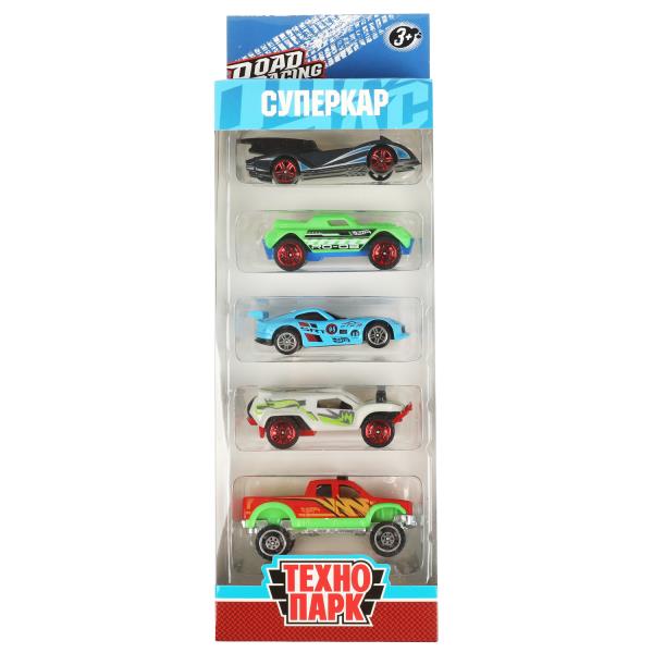 Machine en métal ROAD RACING pour SSUПЕРКАР 7,5 cm, 5 pièces, dans un assortiment, couleur. Parc technologique dans le cor.2*60