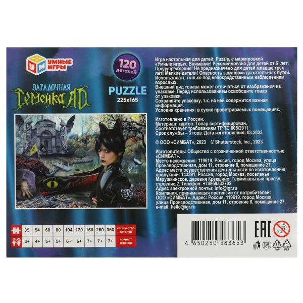 Загадочная семейка AD. Пазл классический в коробке. 120 pièces. Умные игры в уп.8шт в кор.8уп