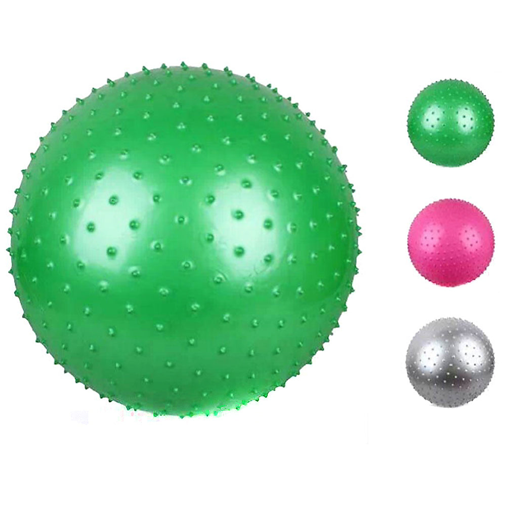 Мяч Фитнес 55 см, массажн., в ассорт., пакет в кор.40шт