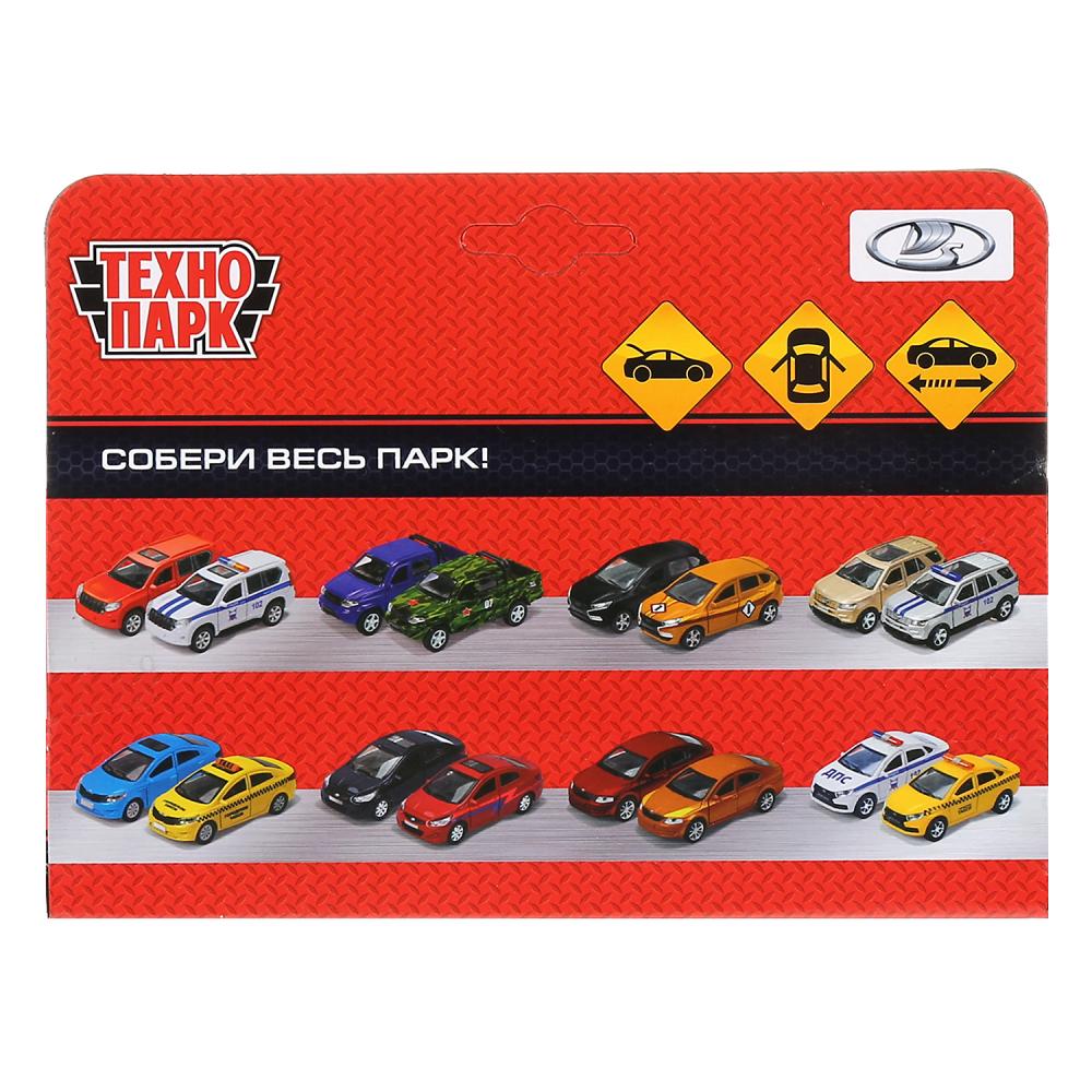 GRANTACRS-12POL-WH 299797 Машина металл LADA GRANTA CROSS ПОЛИЦИЯ 12 см, двери, багаж, ин, кор. Техн