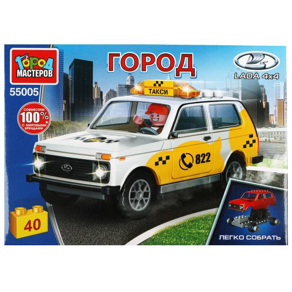Конструктор LADA 4x4 ТАКСИ, 40 дет. (легко собрать) Город мастеров в кор.2*40шт