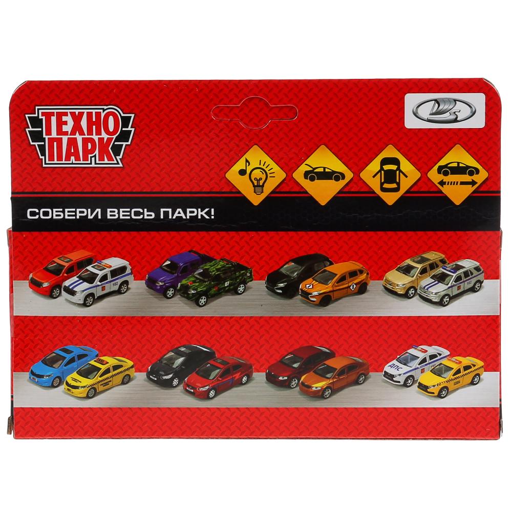 Technoparc. Machine en métal "Ваз-2106 жигули полиция" 12 cm, iner., свет-звук белый art.2106-12SLPOL-WH