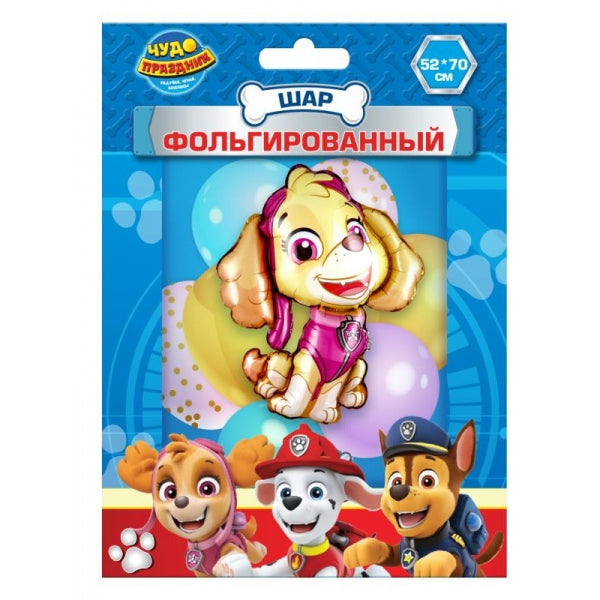 Шар фольгированная фигура щенячий патруль Скай 50*58 см ЧУДО ПРАЗДНИК в кор.300шт