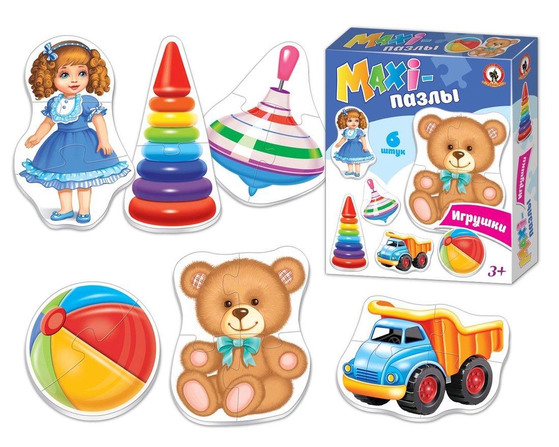 MAXI-пазлы "Игрушки" в кор. арт.02551 (Стиль)