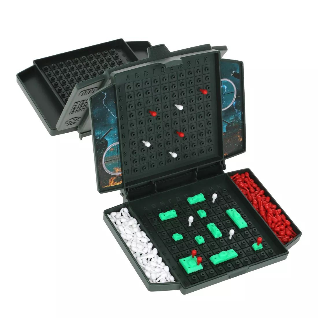 ИГРА НАСТОЛЬНАЯ "ТАНКОВЫЙ БОЙ" (МИНИ) в кор.10шт