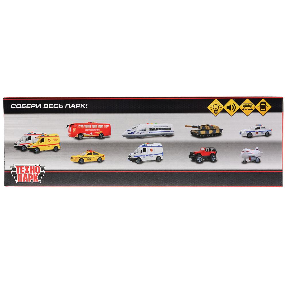 Модель Поезд Скоростной на бат. свет+звук, 26,5см, plastique, ouvert. bien. "Технопарк" в кор.2*24шт