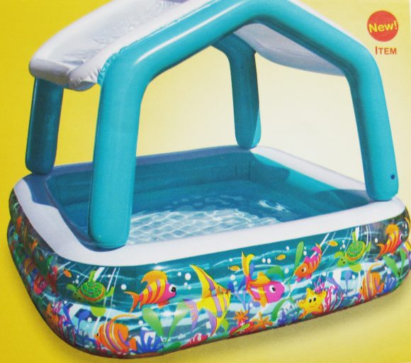Бассейн надувной детский с навесом INTEX "Sun Shade Pool" (от 2х лет), 158х122 см