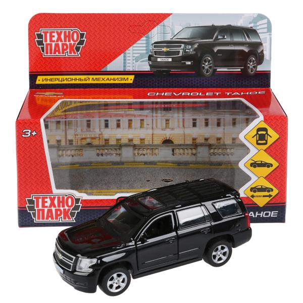 Machine en métal CHEVROLET TAHOE pour 12 cm, double, bagage, argent, noir, cor. Parc technologique dans le cor.2*36шт