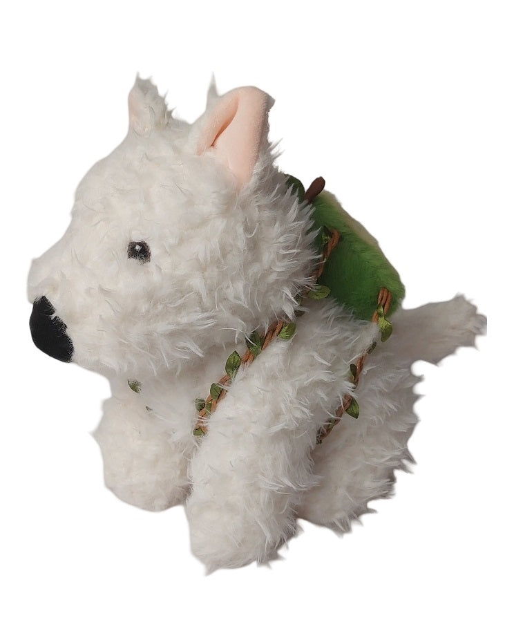 Angelaki. Мягкая игрушка "Щенок с рюкзачком авокадо" 22 см. арт.kf-1030