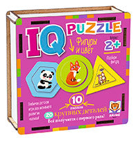 IQ Пазл деревянный. Фигуры и цвет 2+