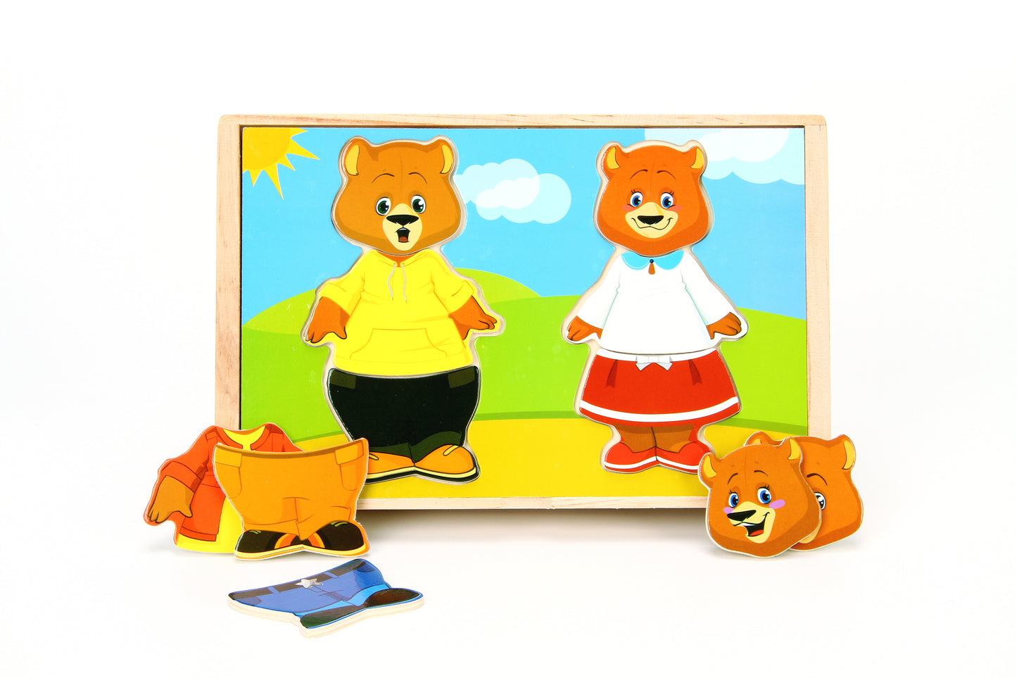 МДИ Д182 Набор одевашки "Два медведя" (дерево) /20