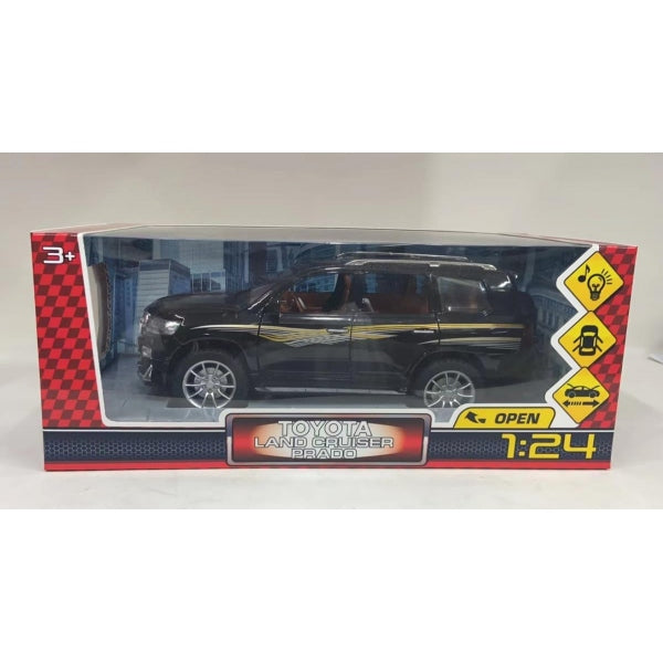 Machine en métal pour TOYOTA PRADO, 21 cm, double, acier, noir, couleur du parc technologique, couleur 18 pouces