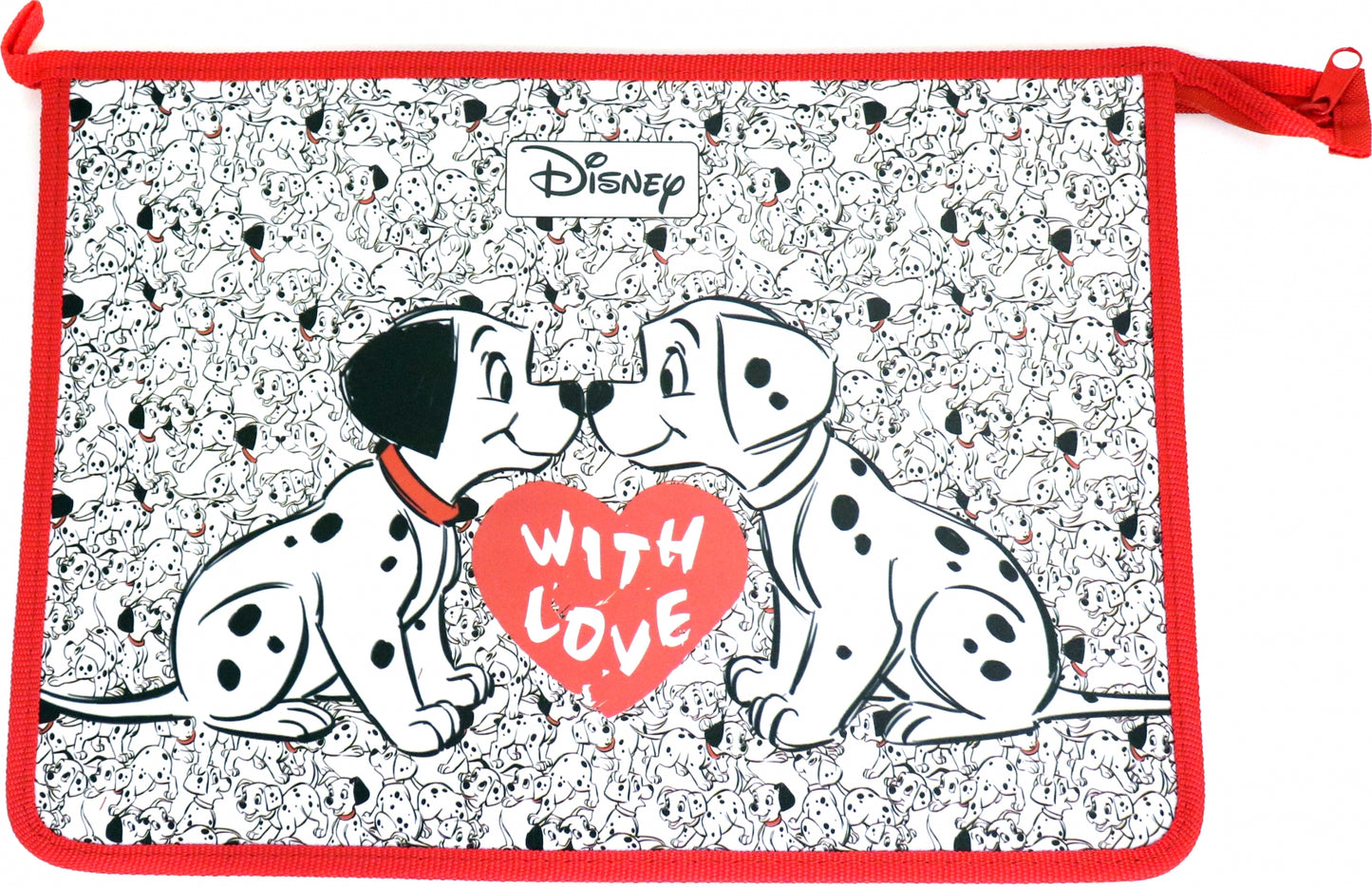 Папка для тетрадей Далматинцы пластиковая А4ф 1 отделение на молнии