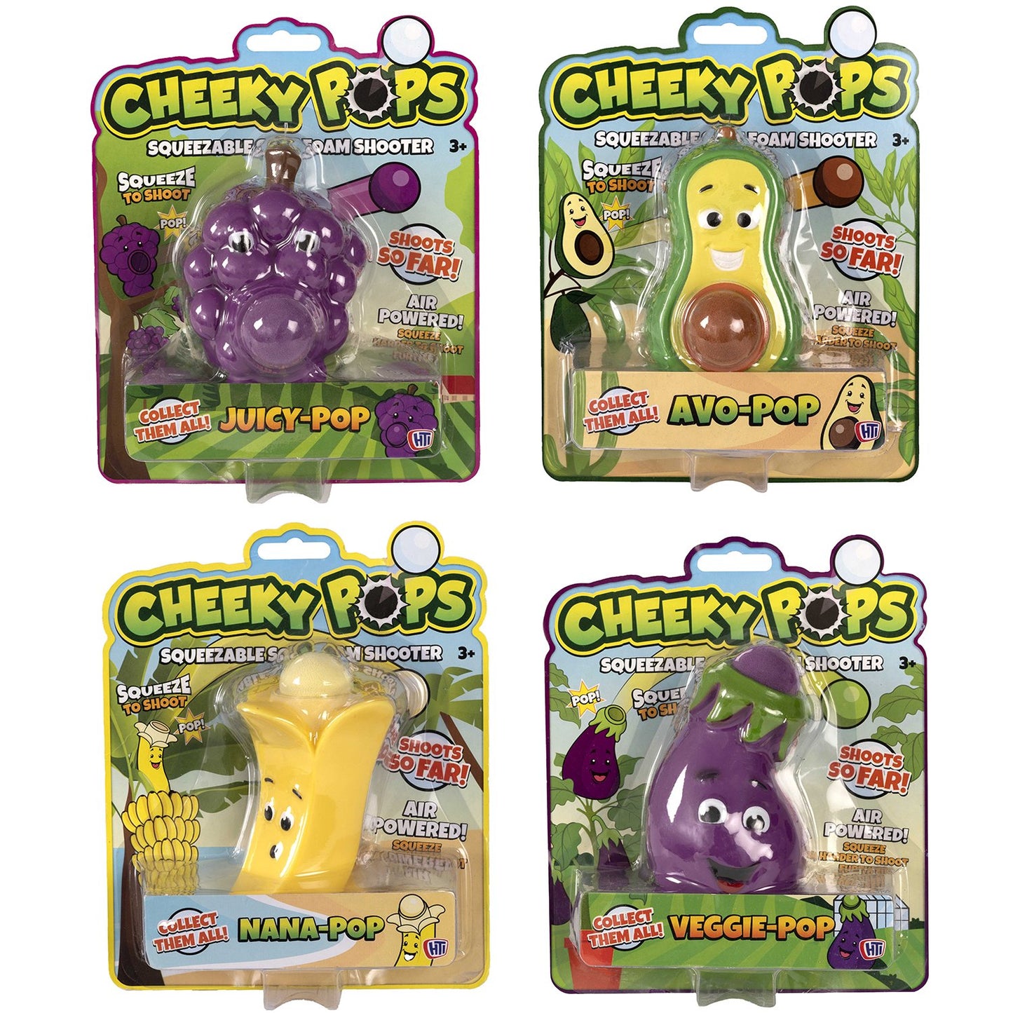 HTI. Jeu de fruits "Cheeky Pops" dans un assortiment d'art.1374935