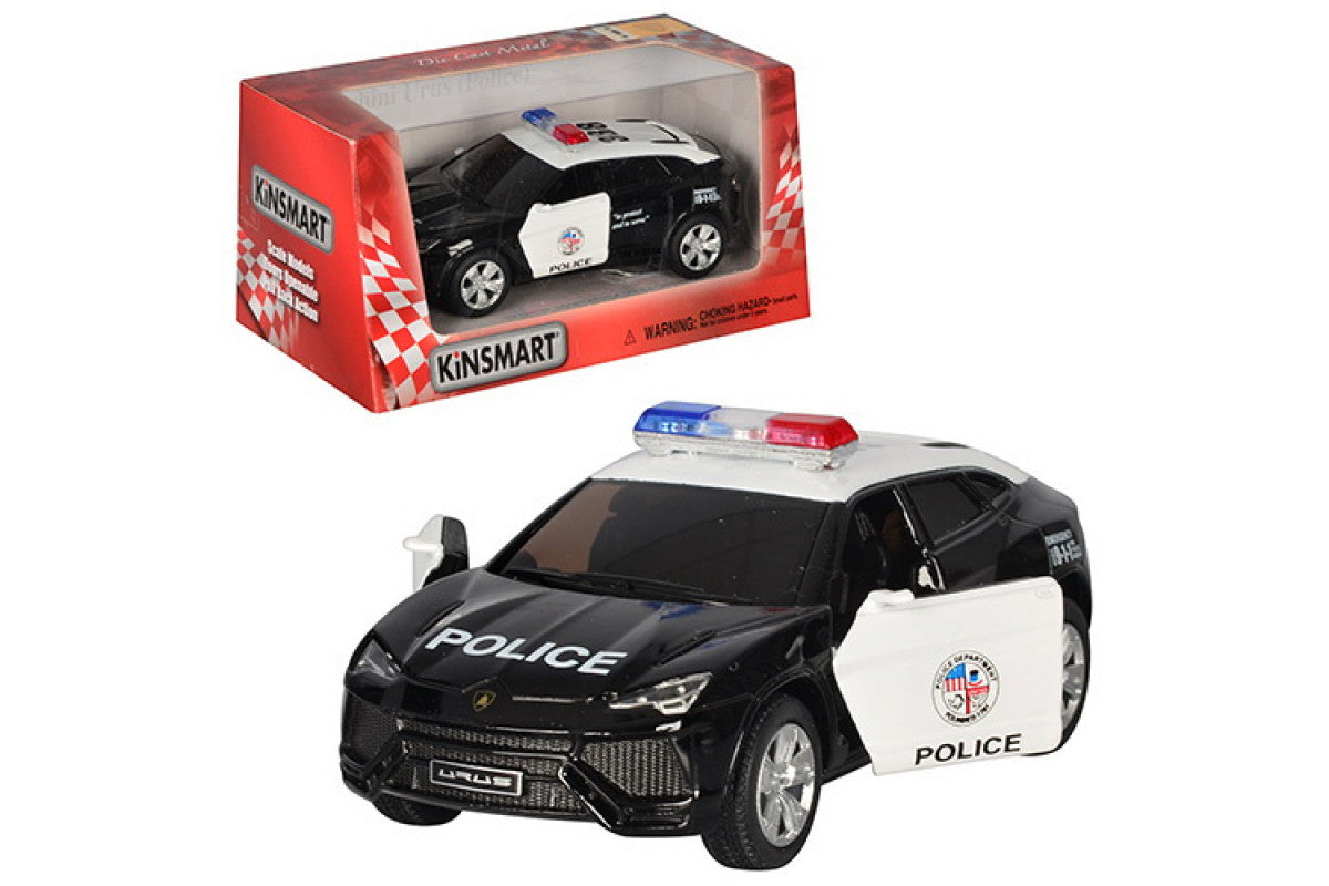 Kinsmart. Modèle art.КТ5368/3 "Lamborghini URUS (Police)" 1:38 (черная) инерц.