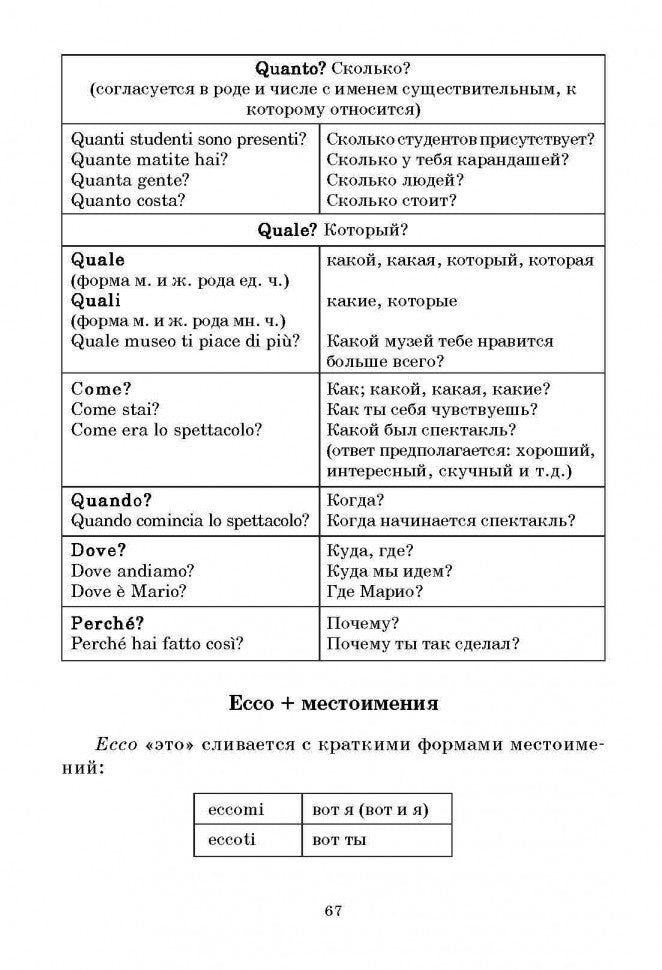 Grammaire italienne dans les tables et les schémas. Галузина. (Caro)