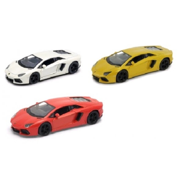 Machine en métal 4,75" lamborghini aventador -coupé inerte. ouverture. double dans l'écran jusqu'à 12 pouces dans la couleur 2*6 pouces