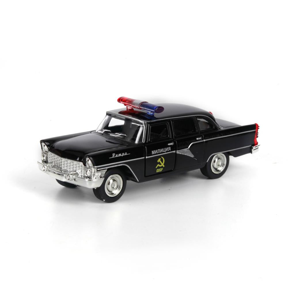 МАШИНА "ТЕХНОПАРК" МЕТАЛЛ. ИНЕРЦ. ГАЗ ЧАЙКА МИЛИЦИЯ, ОТКРЫВ. ДВЕРИ 6410D В РУСС. КОР. dans le cor.3*36шт