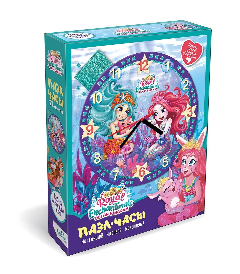Набор для тв-ва Пазл-часы Enchantimals, 77 эл