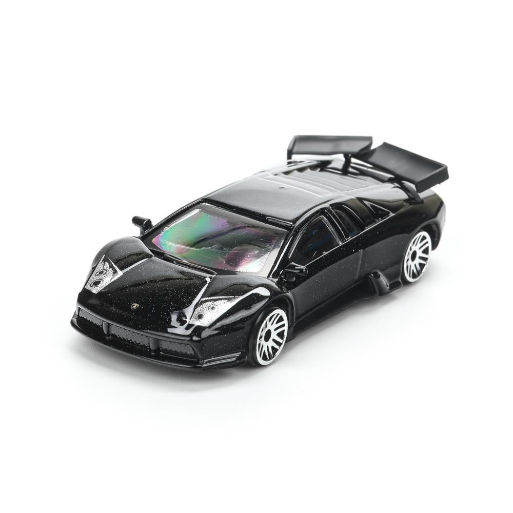 Machine en métal lamborghini murcielago r-gt, taille 7 cm, technologie noire, couleur 144 pouces
