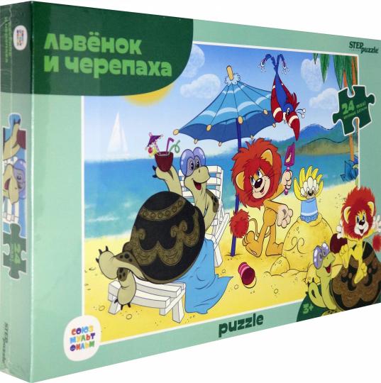 Степ. Пазл 24 Макси Союзмультфильм арт.70017 "Львёнок и Черепаха" (new)