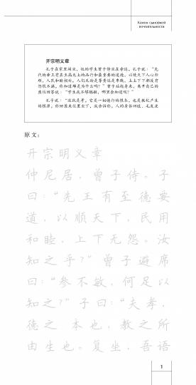Канон сыновней почтительности. Propriétés de la calligraphie