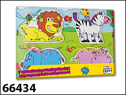 Kribly Boo. Развивающая игрушка-шнуровка "Африка" арт.66434 (дерево) /12