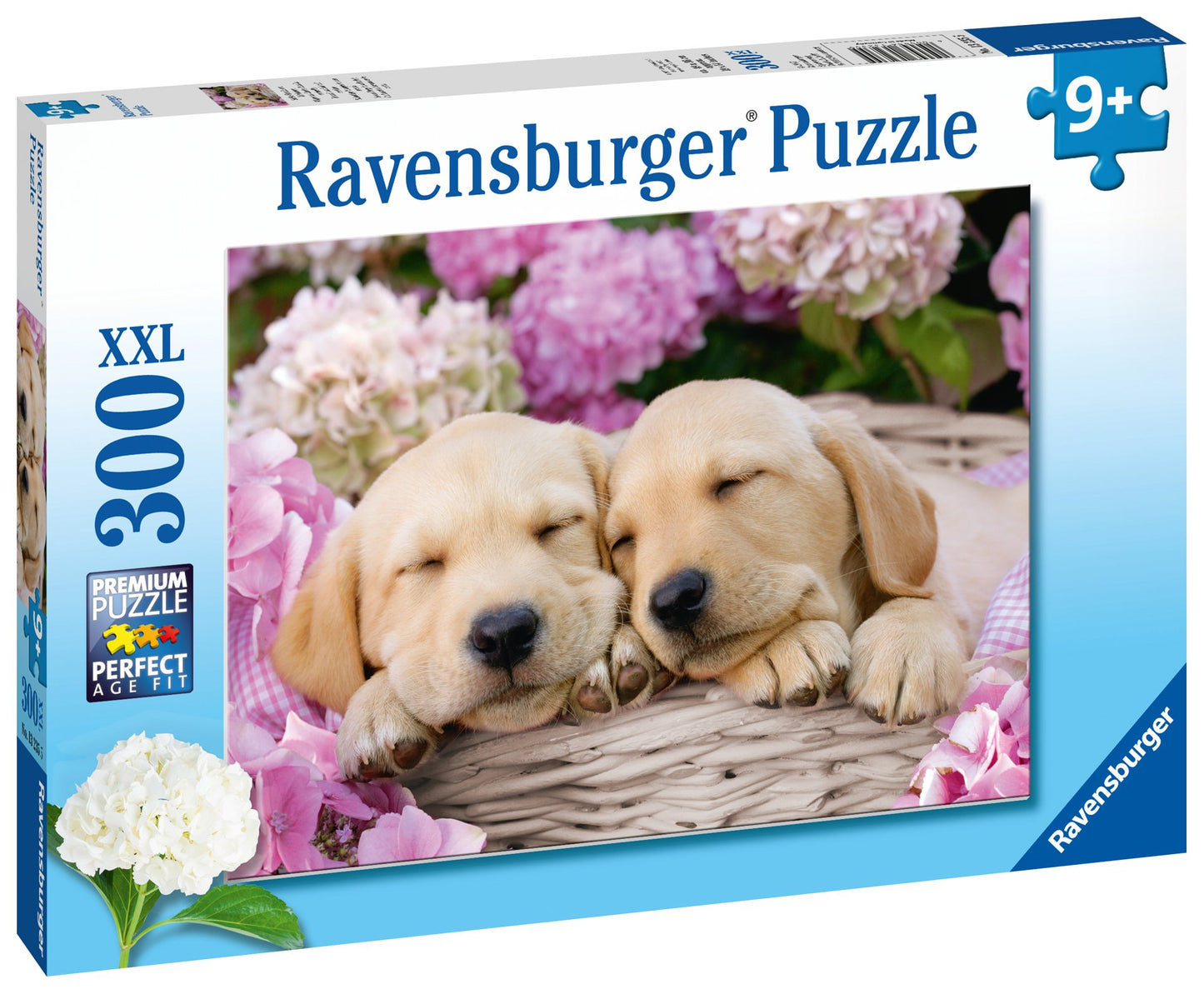 Ravensburger. Пазл карт. 300 "Сладкие щенки в корзинке" art.13235