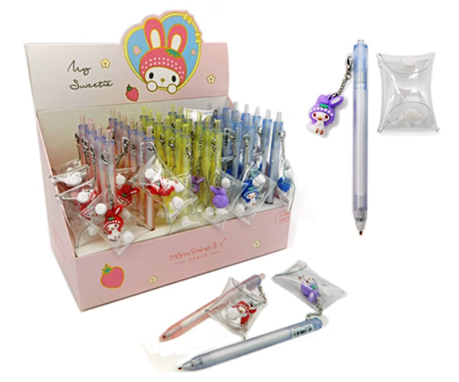 Intelligent. Ручка фигурная гелевая арт. арт.1684 "Зайчик в шапочке" (син) 0,5мм автом, с фигуркой