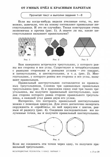 Ковалева Метапредметные результаты. 5 cl. Matériel standard pour les installations grammaticales chinoises. Variantes 1 à 4 ("Оценка образовательных достижений")