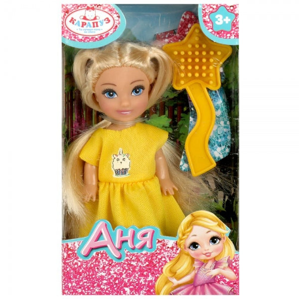 Кукла Аня 12 см, акс., кор КАРАПУЗ в кор.120шт