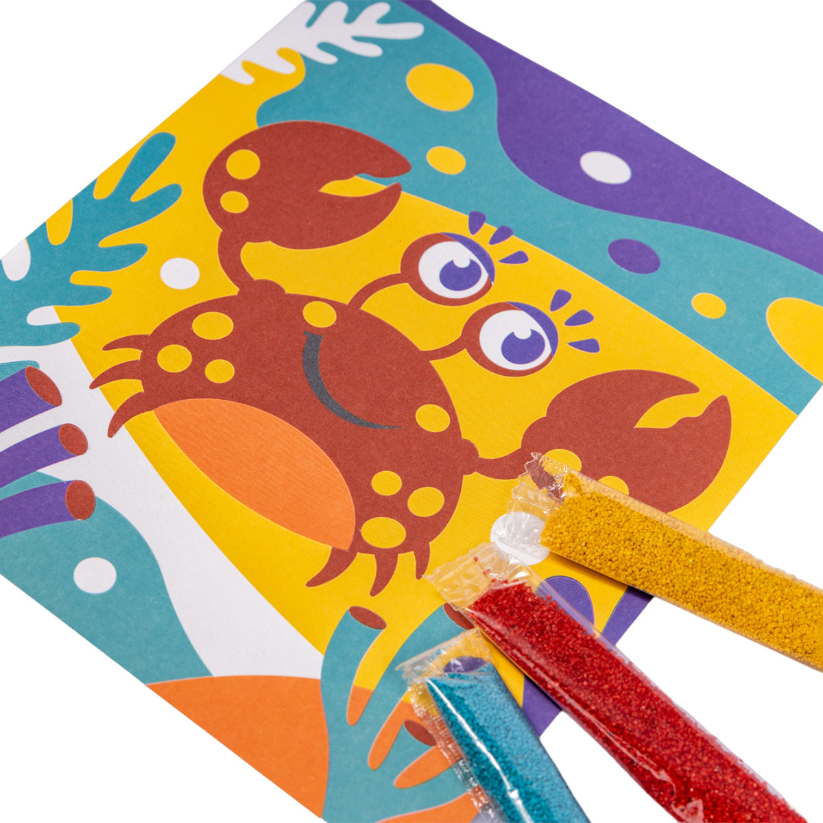 Набор для творчества. Песочная фреска "Краб" (без рамки, 6 цветов, 138х165 мм)