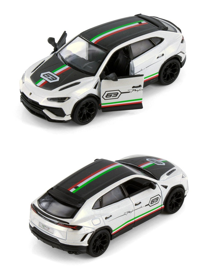 Kinsmart. Modèle art.KT5447WF/3 "Lamborghini Urus Performante" 1:36 (белый перламутр) инерц.