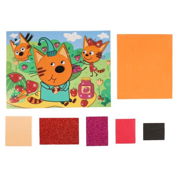 Набор д/тв-ва MultiArt Объмная аппликация наклейками ЕВА (17х23см) Три Кота в пак уп-10шт в кор.10уп