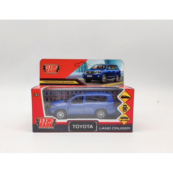 Machine en métal TOYOTA LAND CRUISER 12,5 cm, double, moteur, couleur, cor. Parc technologique dans le cor.2*36шт