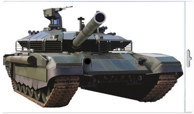 *Ф-15654 ПЛАКАТ ВЫРУБНОЙ А3+ В ПАКЕТЕ. La technologie actuelle. Réservoir T-90 (double, dans une usine individuelle, avec un panneau européen et un clavier clé) - groupe de technologie de pointe