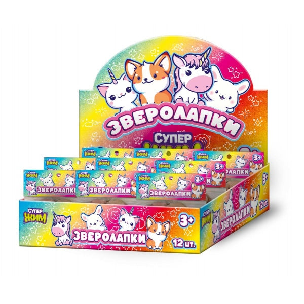 Антистресс игрушка мишка (с декором) дисплей 12 шт. Супер Жим уп-12шт в кор.12уп