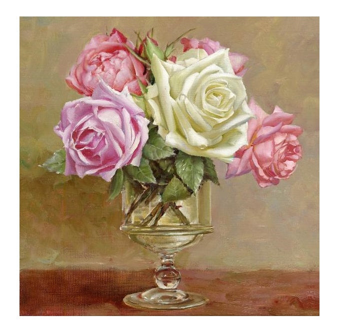 Molly. Mosaïque en bois KM0702 "В старинной вазочке" Busin (30х30) 26 pixels 1/20