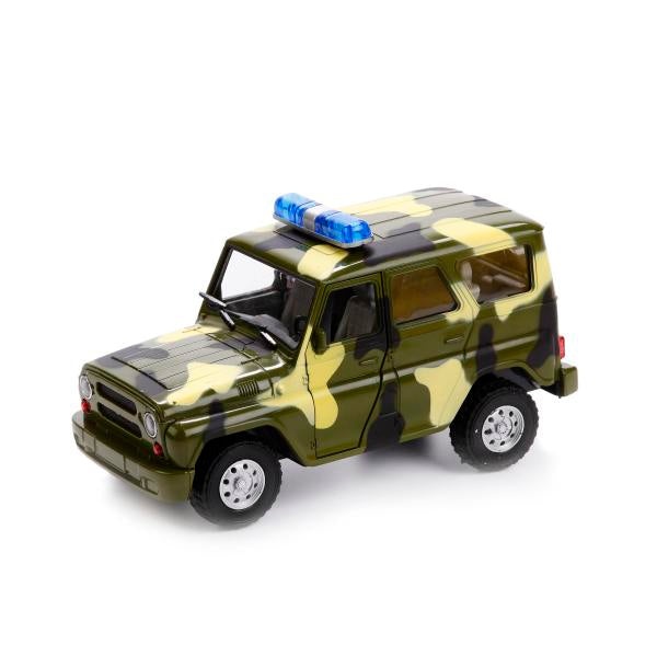 Машина инерц. военная, свет+звук, открыв. двери и багажник 9076-C в русс. cor. dans le cor.2*18шт